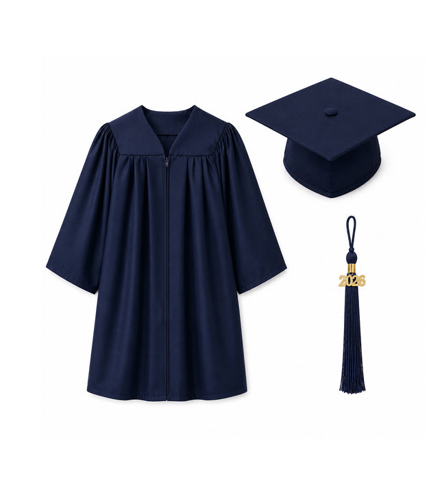 Matte Graduation Cap & Gown Set for Kindergarten & Preschool