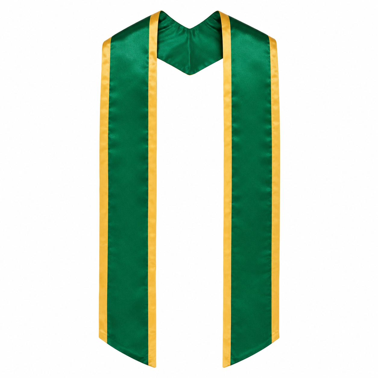 Graduation Stole with Contrasting Trim – Satin Honor Sash 72“