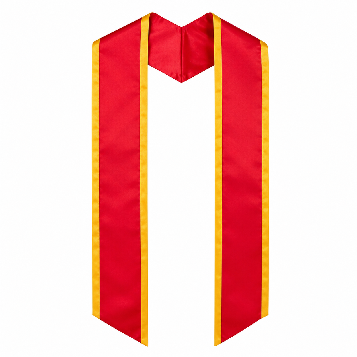 Graduation Stole with Contrasting Trim – Satin Honor Sash 72“