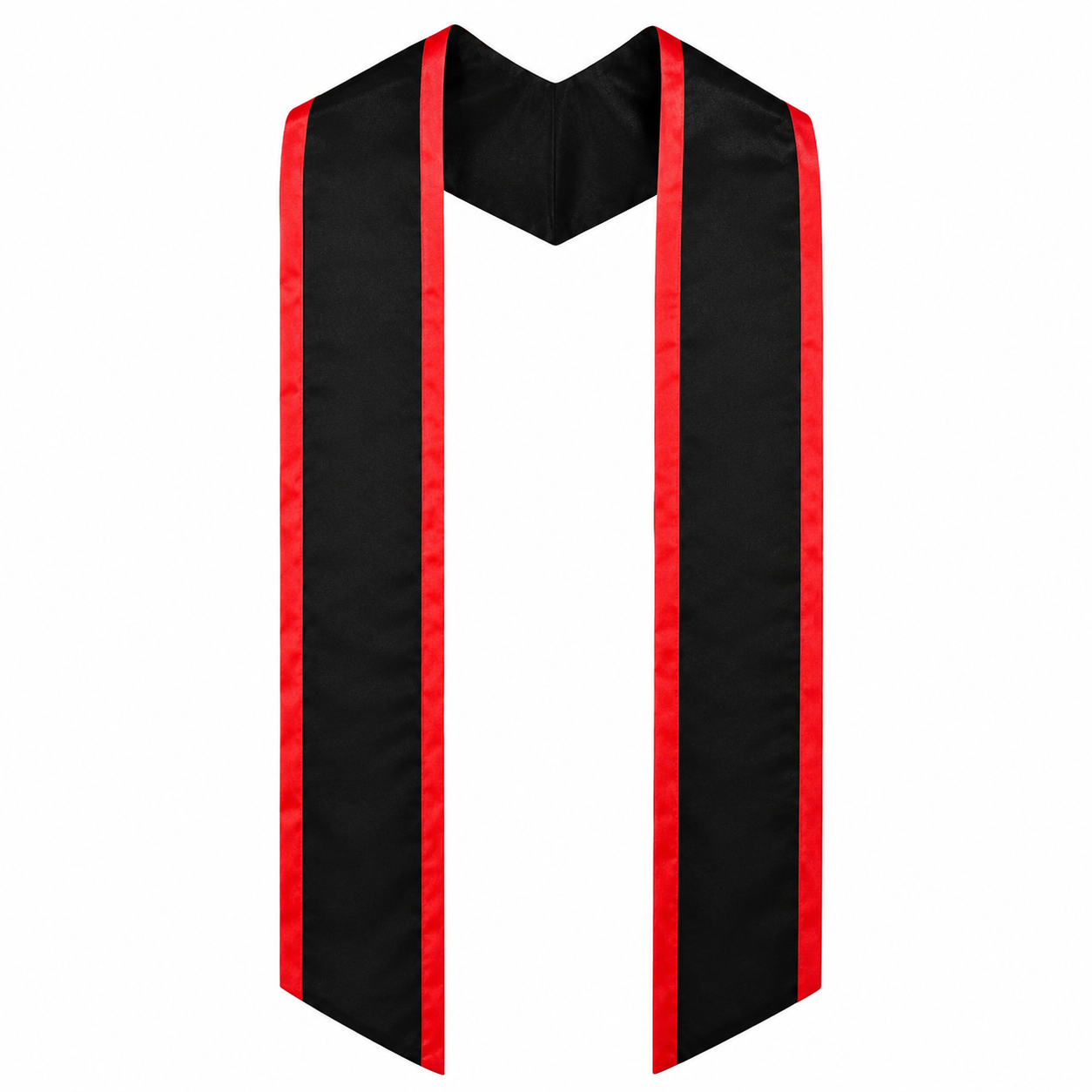 Graduation Stole with Contrasting Trim – Satin Honor Sash 72“